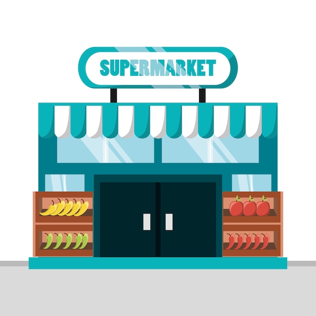 Premium Vector | Supermarket icon