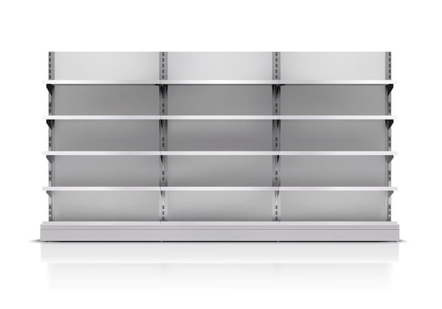 Free Vector | Supermarket shelf isolated