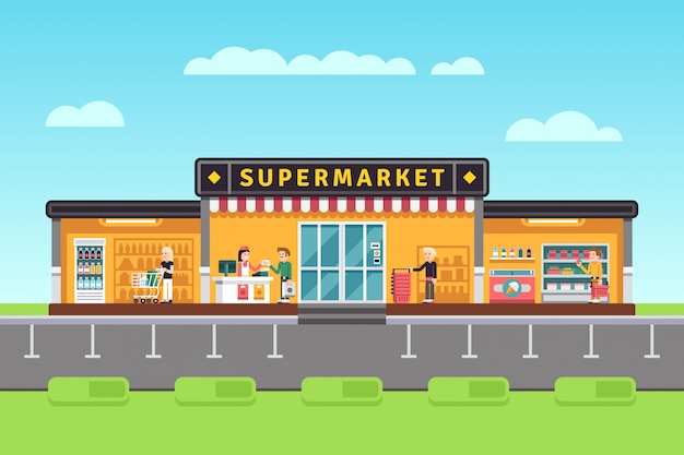 Premium Vector | Supermarket