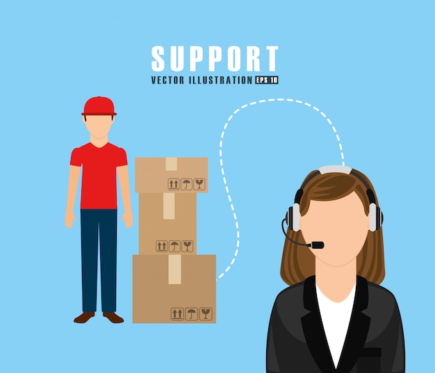 Free Vector Support Service Design 4941