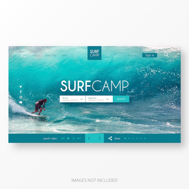 Surf Landing Page Template