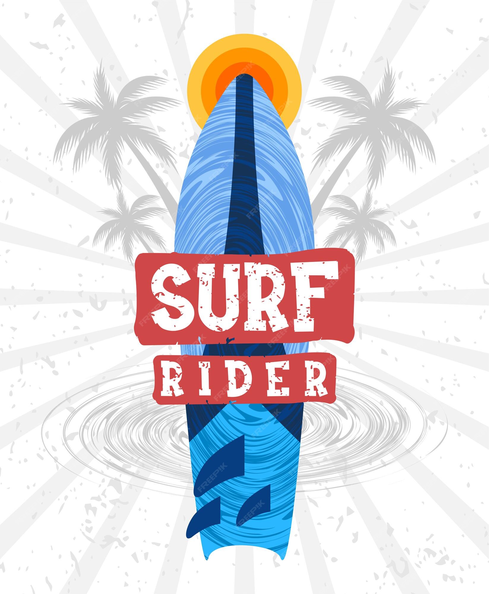 Premium Vector | Surf rider poster concept designs