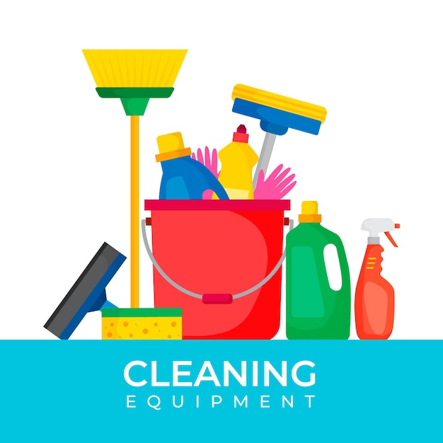 Free Vector | Surface cleaning equipment