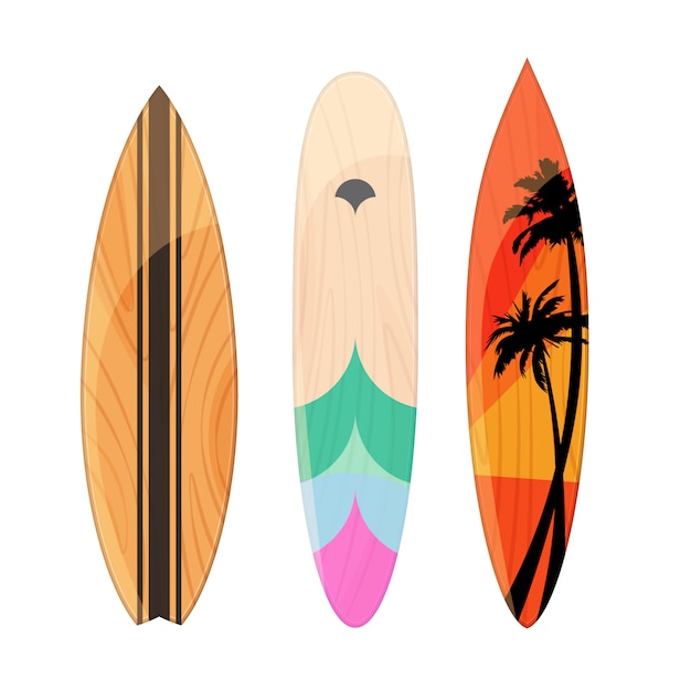 Premium Vector | Surfboards set isolated on white background. board for ...