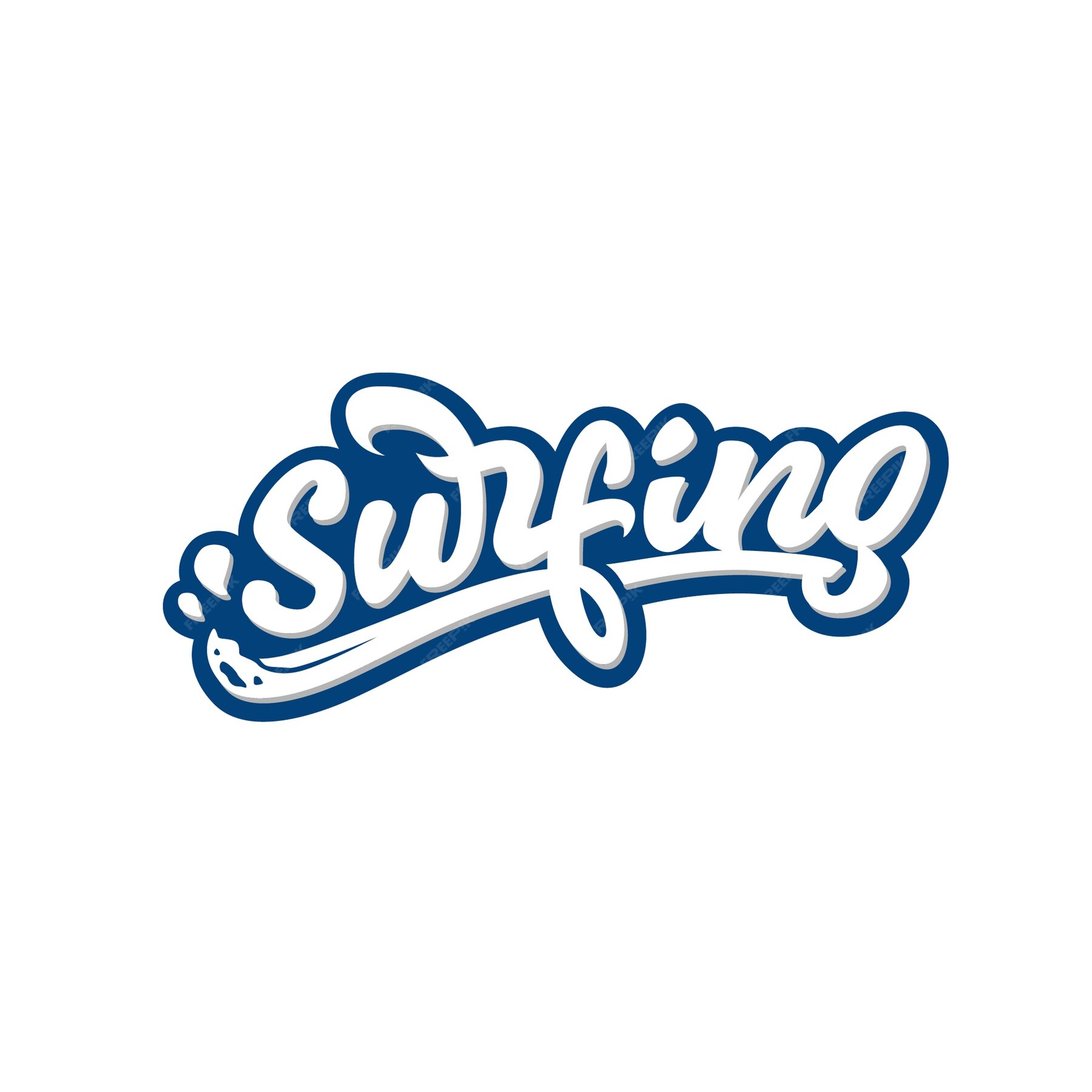 Premium Vector | Surfing lettering text