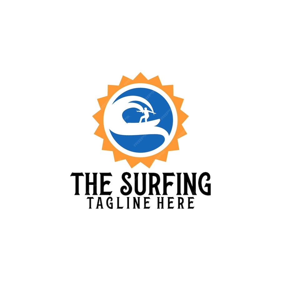 Premium Vector | Surfing logo template vector. surfing logo concept vector