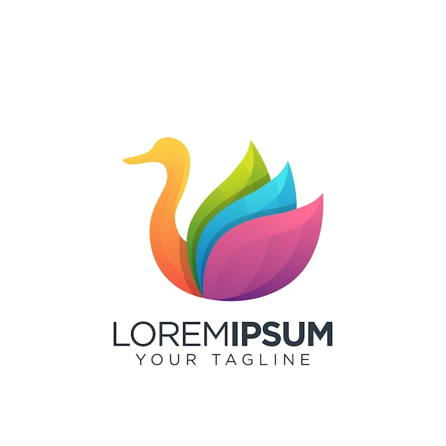 Download Free Swan Logo Colorful Premium Vector Use our free logo maker to create a logo and build your brand. Put your logo on business cards, promotional products, or your website for brand visibility.