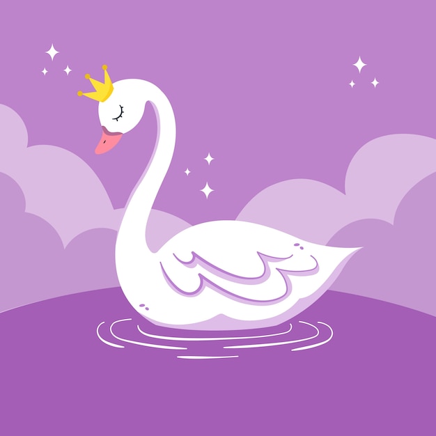 Free Vector | Swan princess concept