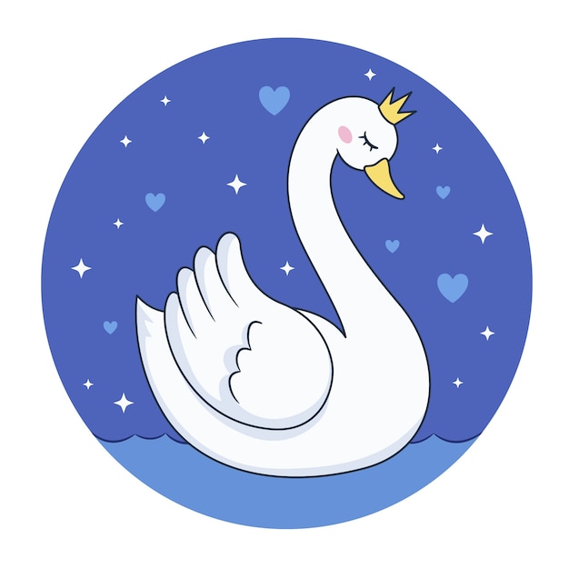Swan princess concept | Free Vector