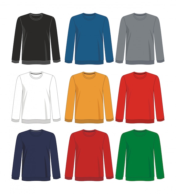 Premium Vector | Sweatshirt long sleeve template