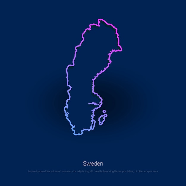 Sweden Country Map Blue Presentaion
Background