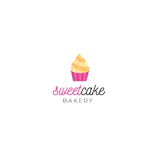 Sweet cake corporate identity logo template | Free Vector