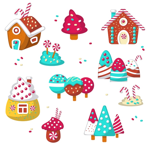 Download Sweet candy icon set isolated illustration | Premium Vector