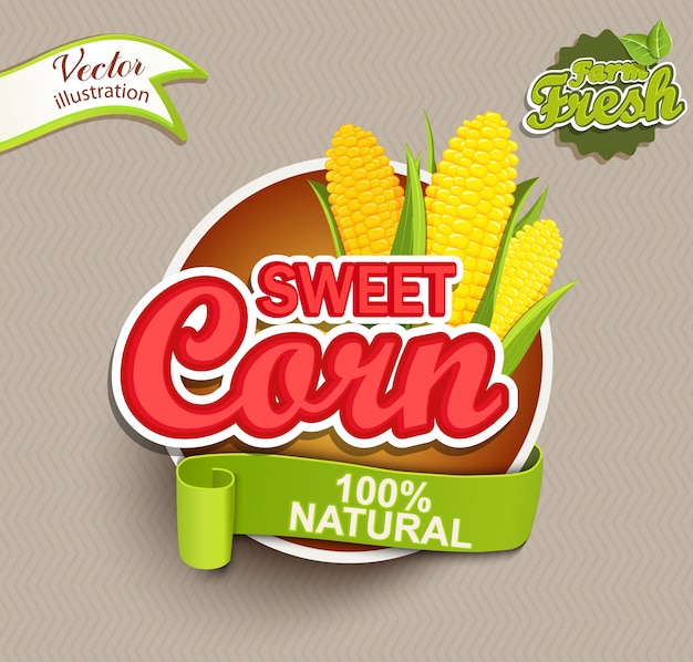 Download Sweet corn logo. | Premium Vector