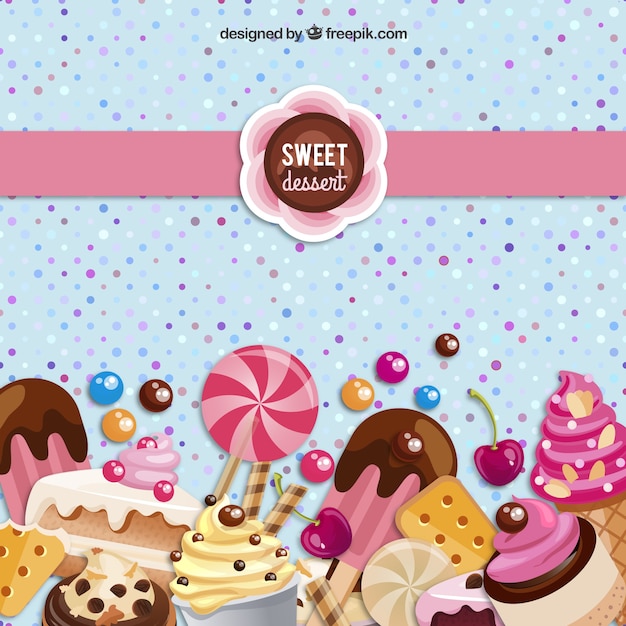 Sweet dessert background