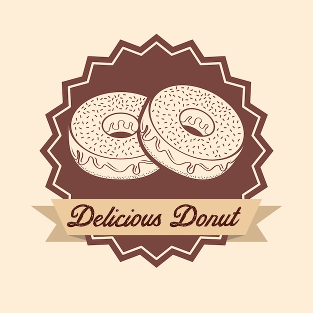 Download Free Vector | Sweet donuts label