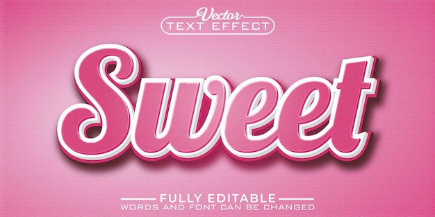 Premium Vector | Sweet editable text effect template