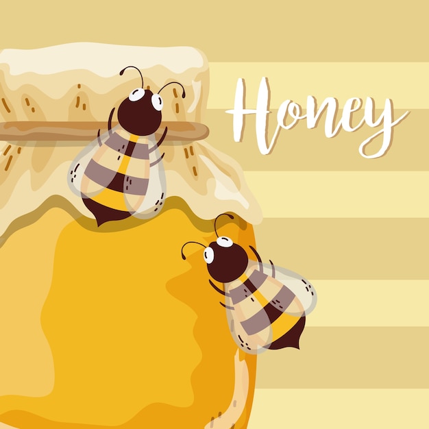Download Sweet honey card Vector | Premium Download