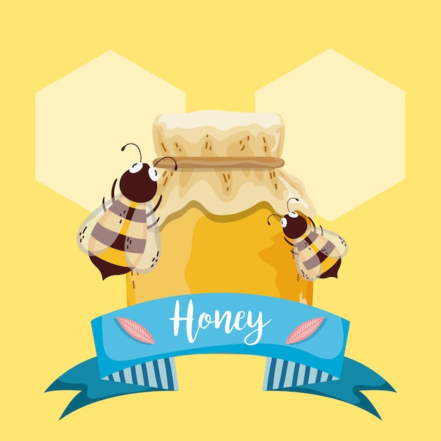 Premium Vector | Sweet honey card