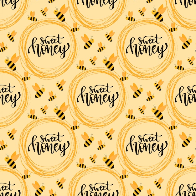 Download Sweet honey concept background | Premium Vector