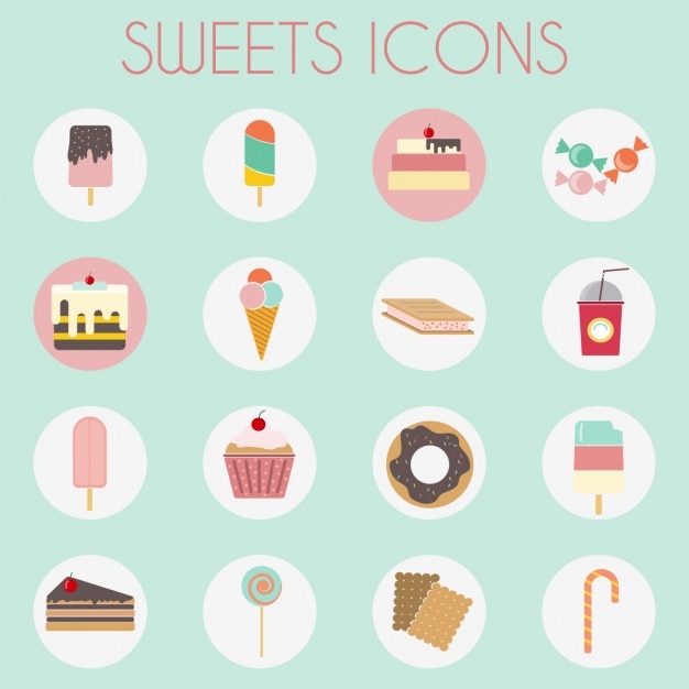 Download Sweet icons collection | Free Vector