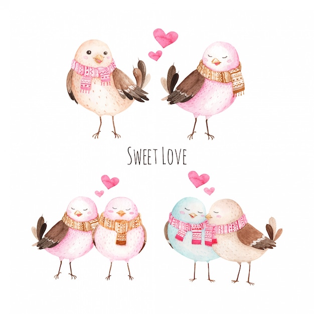 Download Free Sweet Love Bird Watercolor Illustration Premium Vector Use our free logo maker to create a logo and build your brand. Put your logo on business cards, promotional products, or your website for brand visibility.
