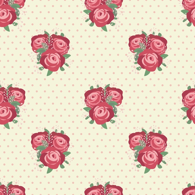  Sweet  rose  seamless pattern Premium Vector