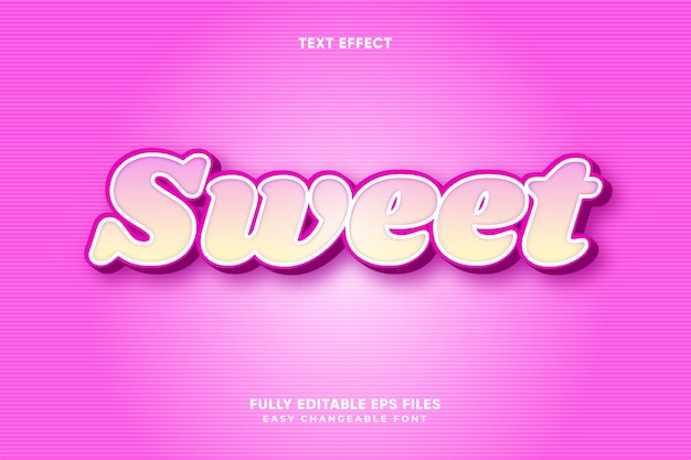 Premium Vector | Sweet text effect