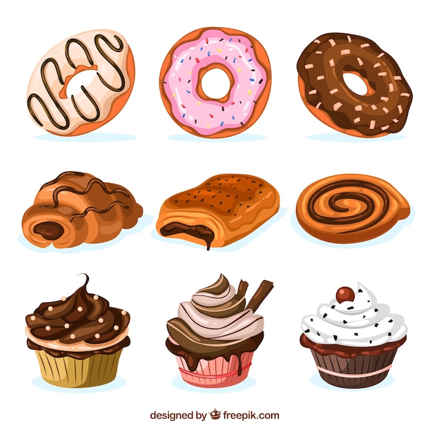 Free Vector | Sweets collection