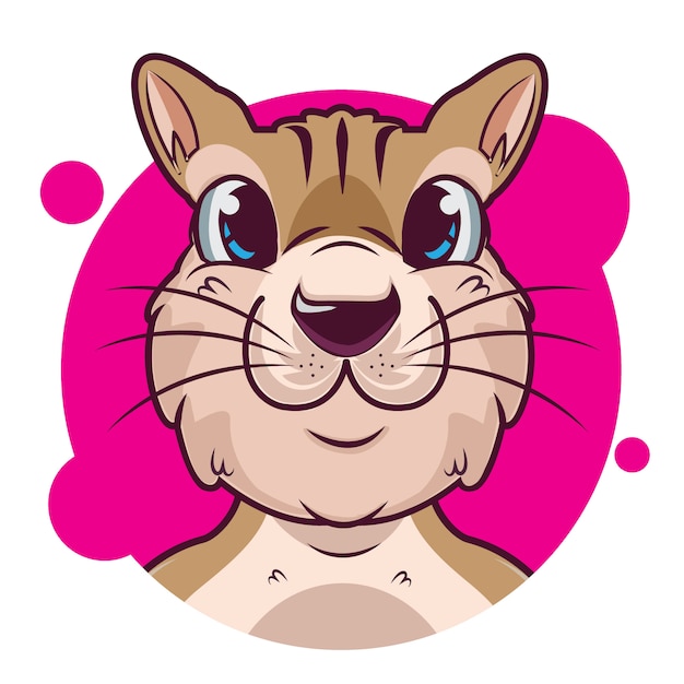 Premium Vector | Sweety squirrel avatar