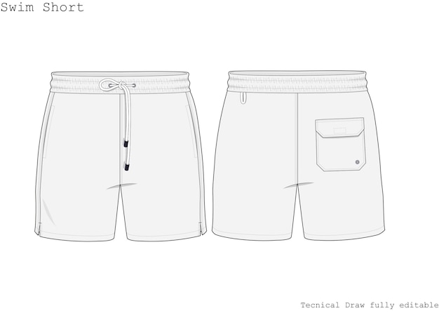 swim shorts vector