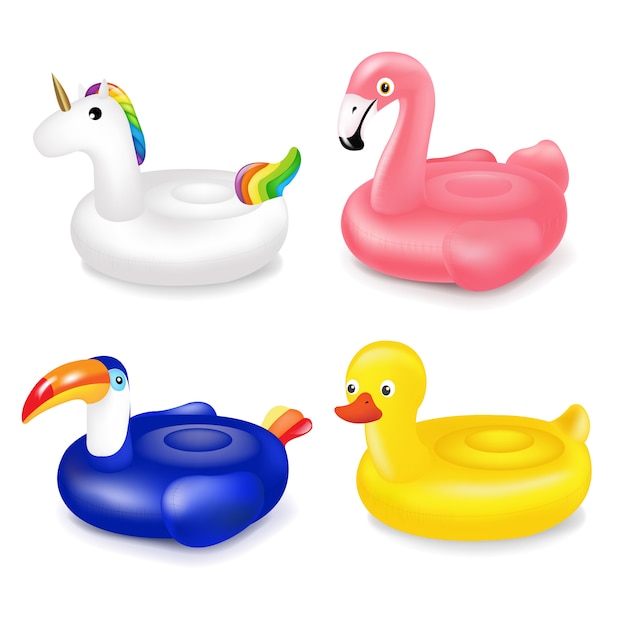 Premium Vector | Swimming floats collection