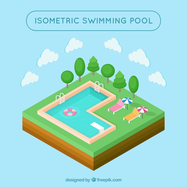 Swimming pool in a cute garden