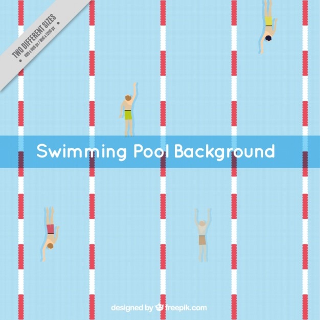 Swimming pool with swimmers background