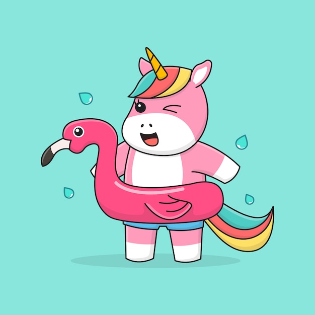 unicorn flamingo float