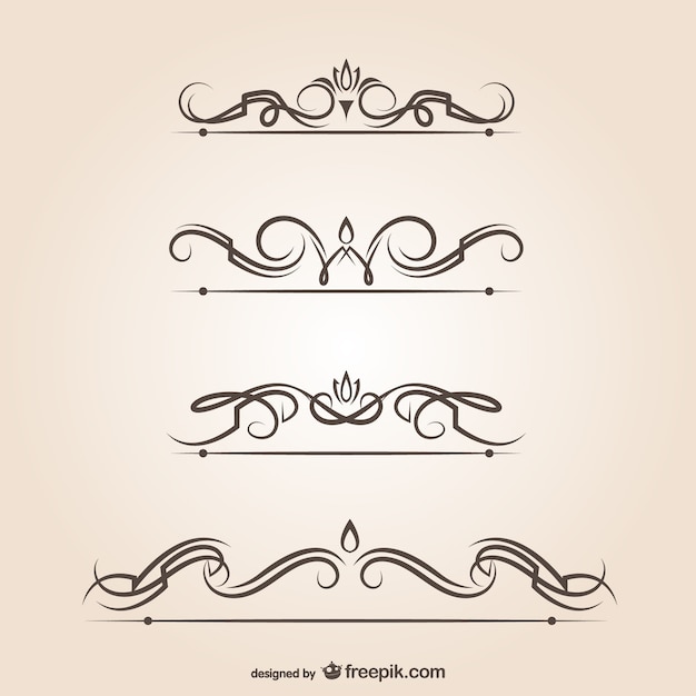 Download Swirl vector text dividers graphic elements Vector | Free Download