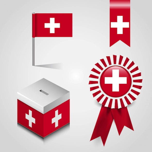 Download Switzerland country flag Vector | Premium Download