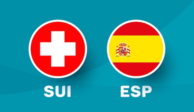 Premium Vector | Switzerland Vs Spain Match Vector Illustration ...