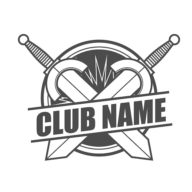 Download Free Sword Club Template Logo Premium Vector Use our free logo maker to create a logo and build your brand. Put your logo on business cards, promotional products, or your website for brand visibility.