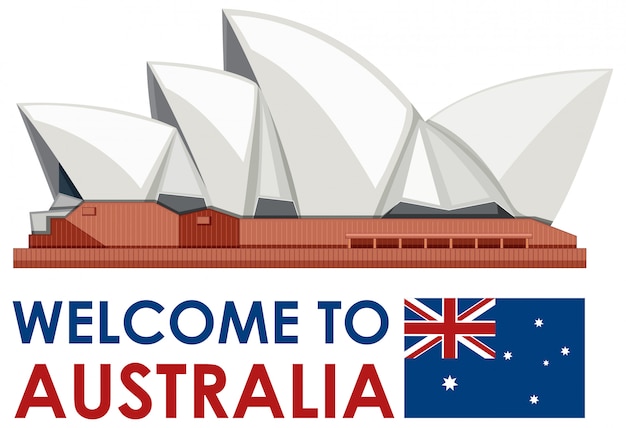 Sydney australia opera house landmark | Premium Vector