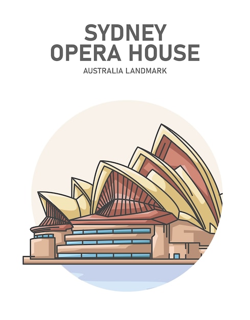 Premium Vector Sydney Opera House Australian Landmark Poster 9794