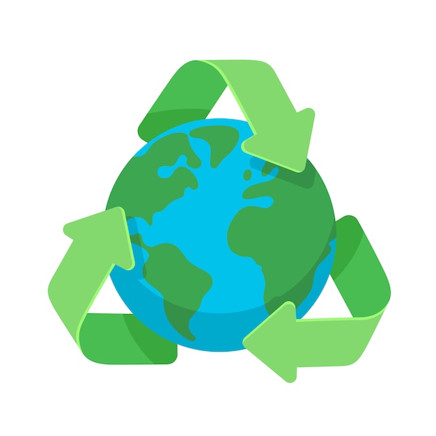 Download Free Symbol Of Recycling Around Green Planet Earth Globe Flat Design Icon For Web And Mobile Banner Infographics Premium Vector Use our free logo maker to create a logo and build your brand. Put your logo on business cards, promotional products, or your website for brand visibility.