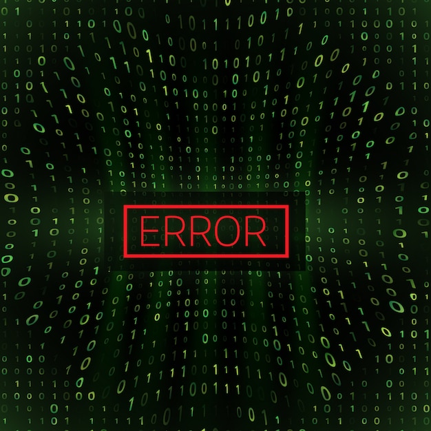 System error digital numbers background. | Premium Vector