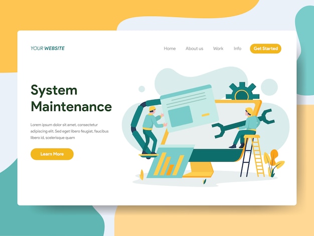 System maintenance for website page Vector  Premium Download