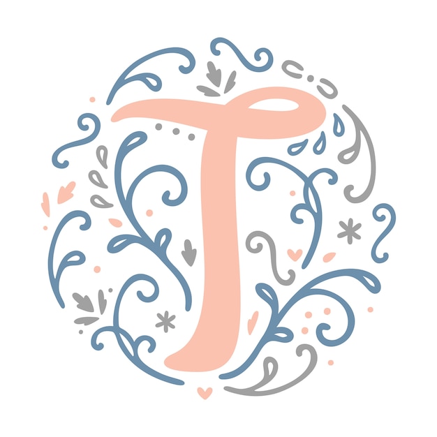 Download T letter monogram design | Premium Vector