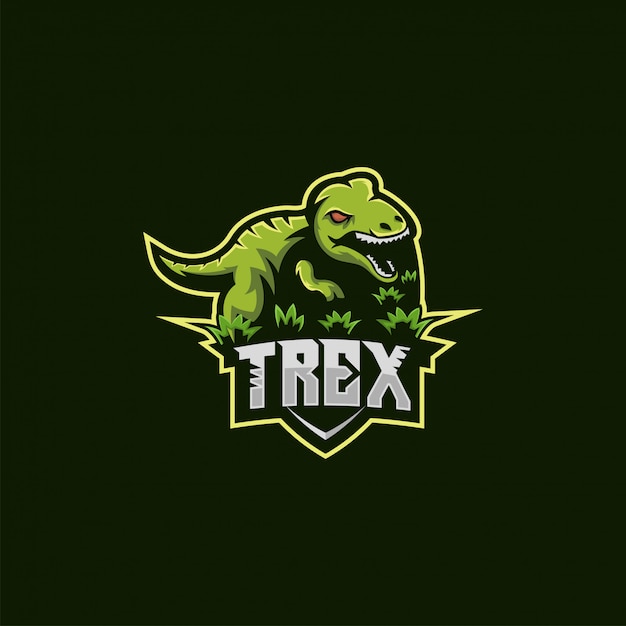 T rex logo illustration Vector | Premium Download