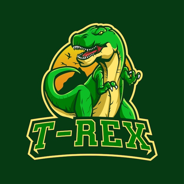 Premium Vector | T rex logo mascot for esport and sport