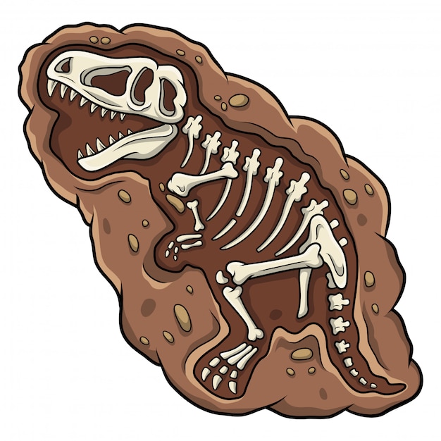 漫画t Rex恐竜化石 プレミアムベクター