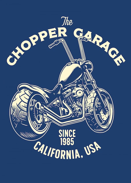 Download Free T Shirt Design Of Chopper Motorcycle Garage Premium Vector Use our free logo maker to create a logo and build your brand. Put your logo on business cards, promotional products, or your website for brand visibility.