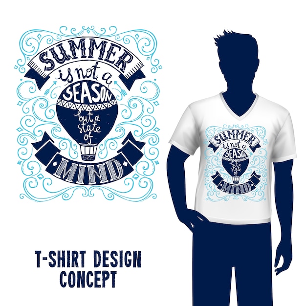 T-shirt design lettering | Free Vector